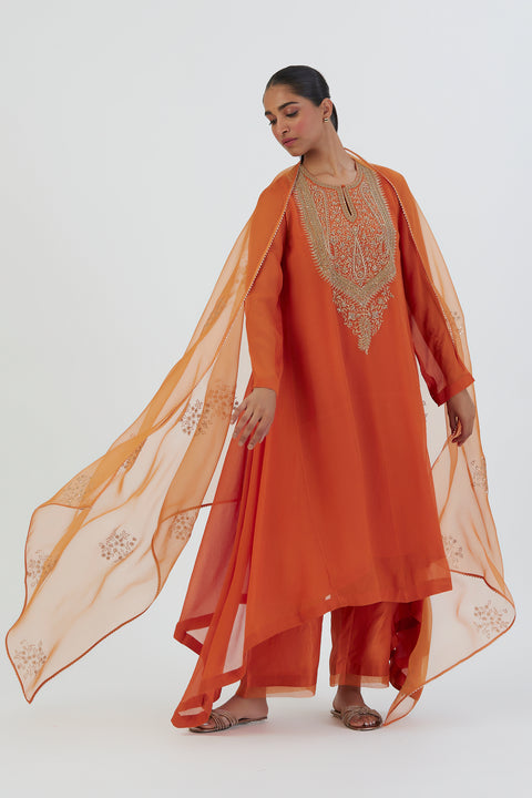 Zoya Kurta and Pant-Orange