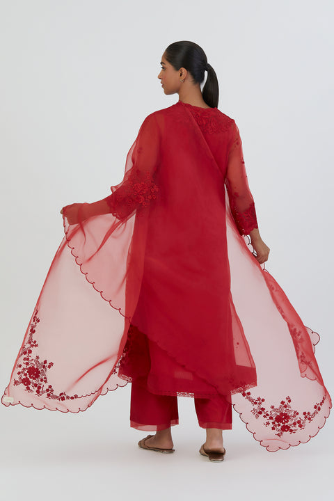 Nira Dupatta-Red