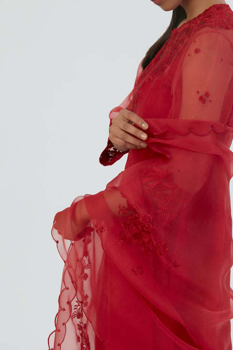 Nira Dupatta-Red