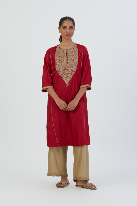 Smita Kurta and Pant-Red