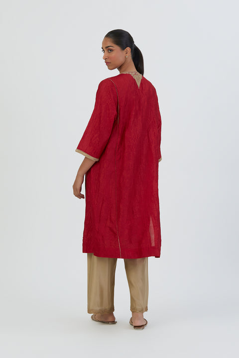 Smita Kurta and Pant-Red