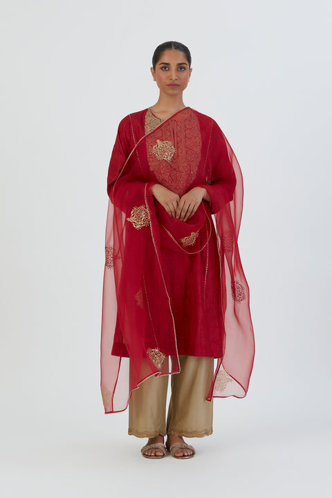 Smita Kurta and Pant-Red