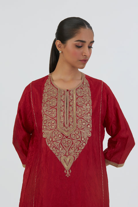 Smita Kurta and Pant-Red
