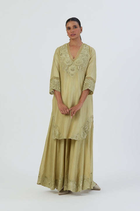 Isha Kurta and Sharara-Sea Green