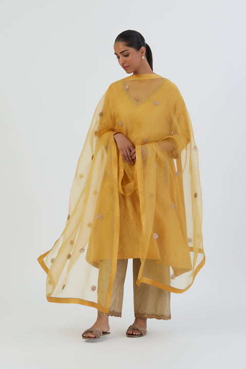 Rati Kurta and Pant-Yellow