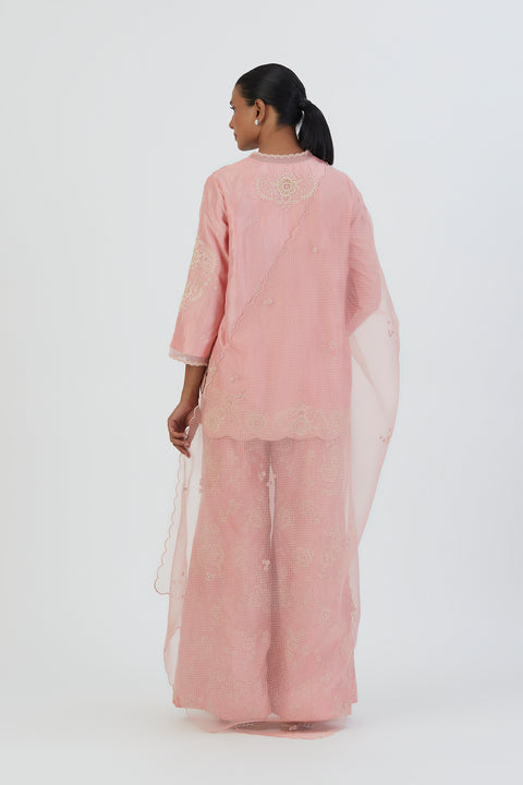 Priya Dupatta-Salmon Pink