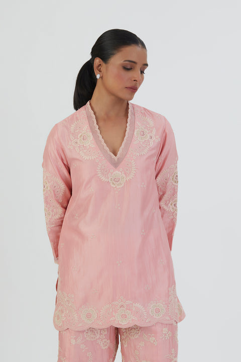 Seerat Kurta and Pant-Light Pink