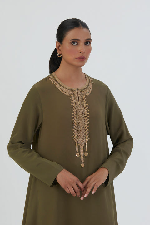 Sahej Kurta and Pant-Mehendi Green
