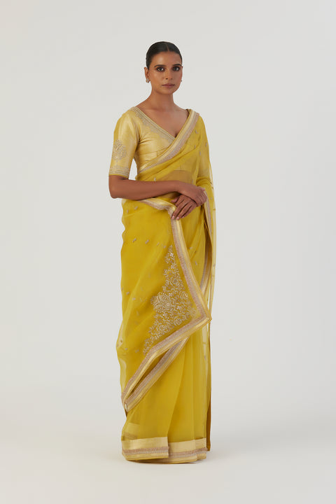 Gia Saree-Lime Green