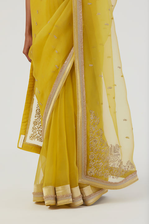 Gia Saree-Lime Green