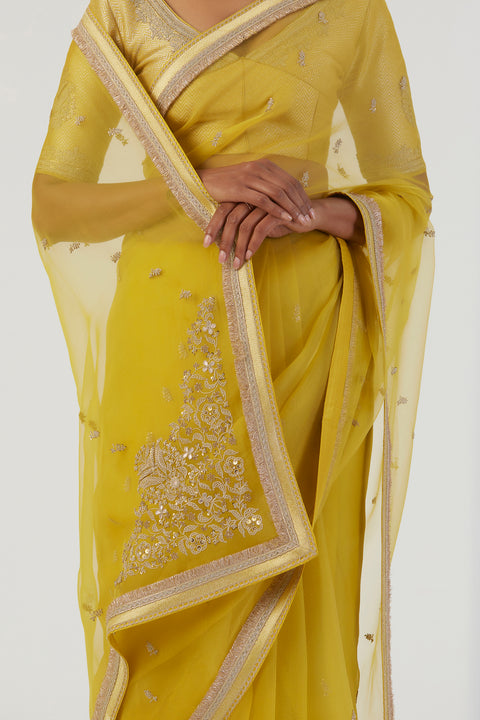 Gia Saree-Lime Green