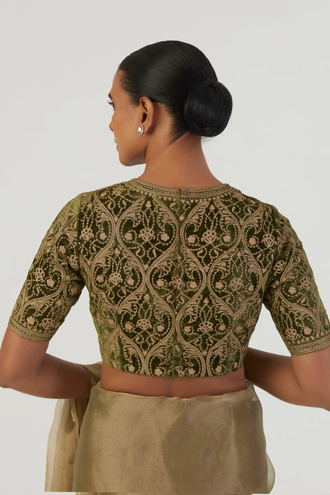 Preet Blouse-Mehendi Green