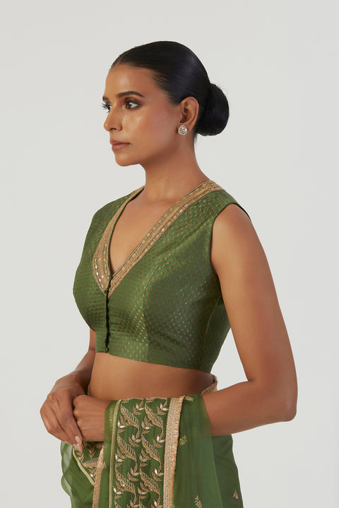 Parineeta Blouse-Green