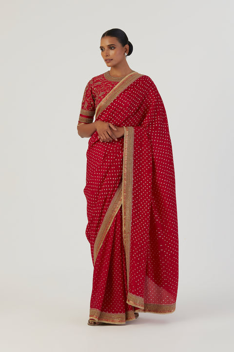 Luni Saree-Red