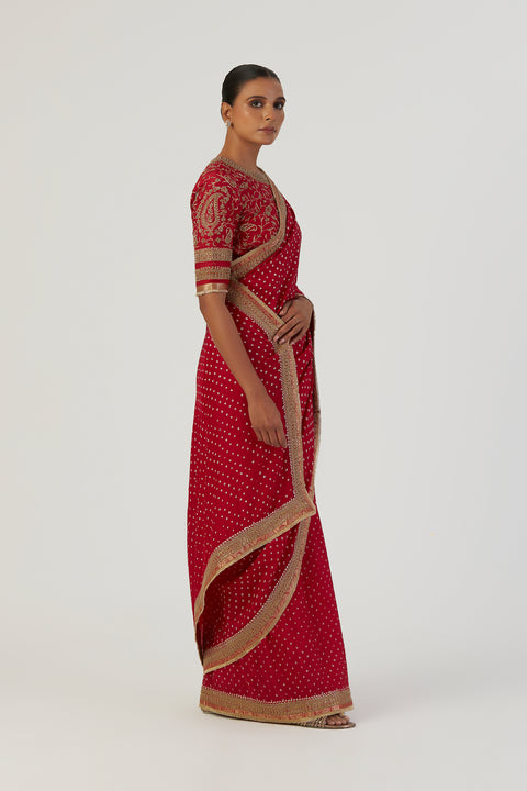 Luni Saree-Red