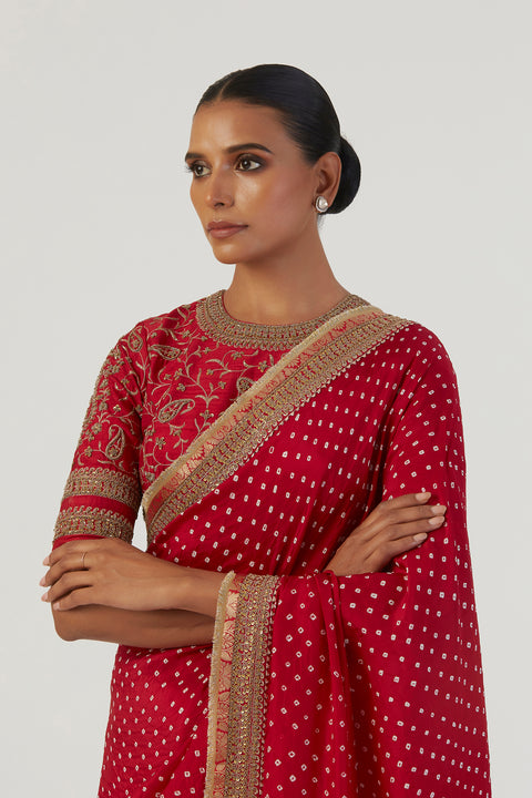 Luni Saree-Red