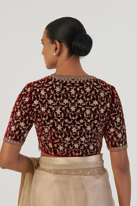 Fiza Blouse-Deep Red