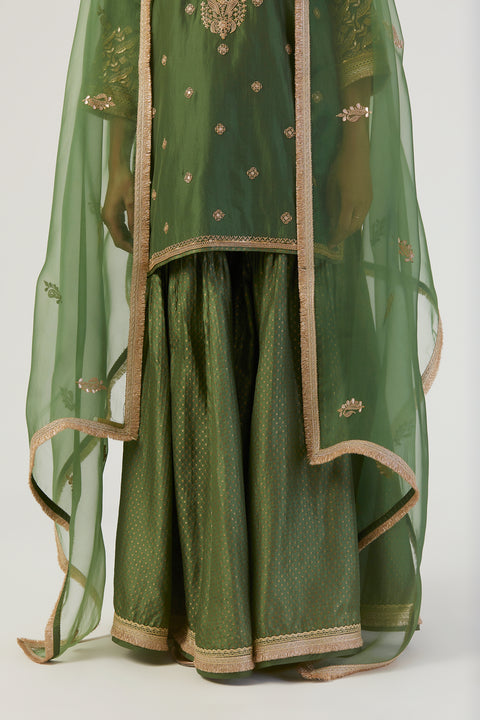 Urmi Kurta and Sharara-Green