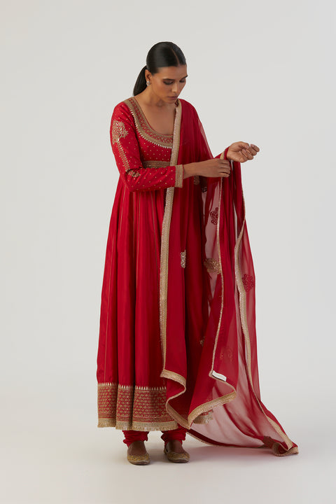 Saanj Dupatta-Red
