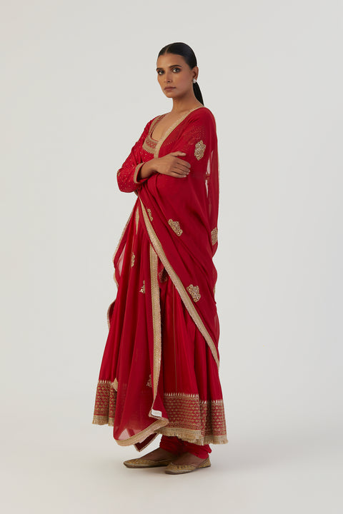 Saanj Dupatta-Red