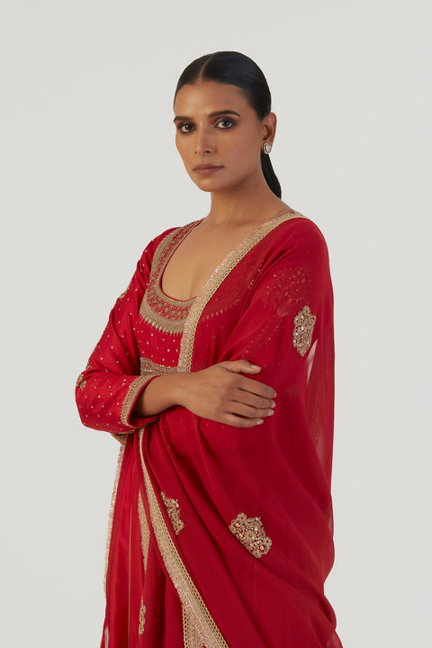 Saanj Dupatta-Red