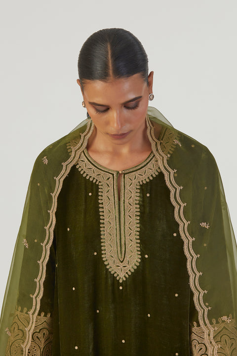 Sami Dupatta-Green