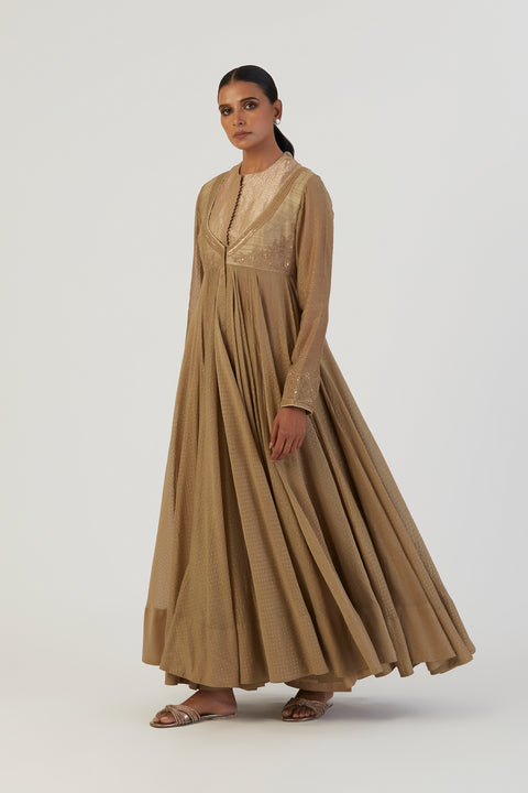 Farah Anarkali-Beige