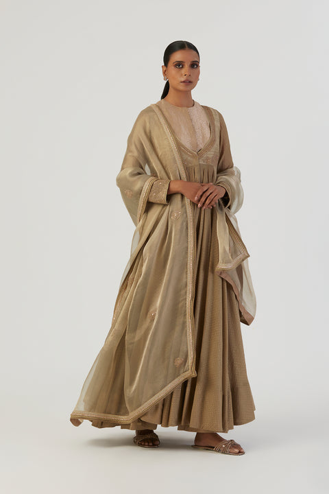 Farah Anarkali-Beige