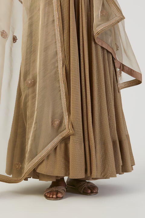 Farah Anarkali-Beige