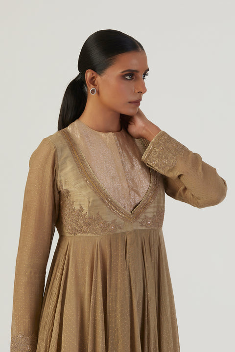 Farah Anarkali-Beige