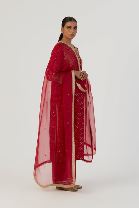 Zini Dupatta-Red
