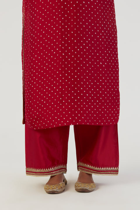 Purva Kurta and Pant-Red