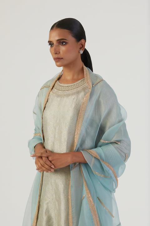 Lehr Dupatta-Sky Blue