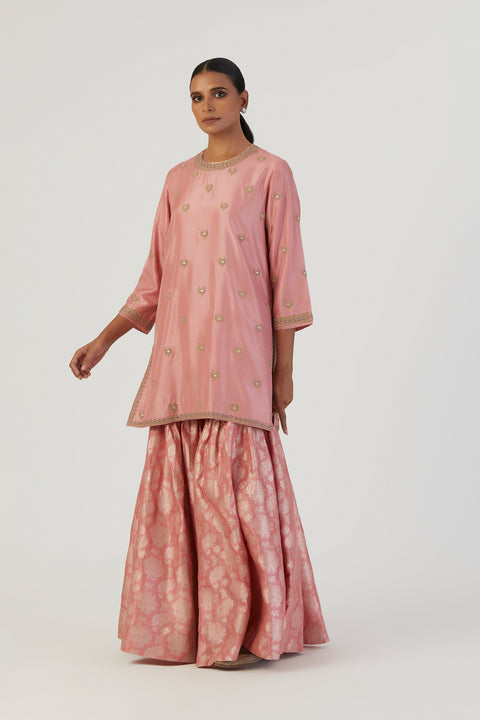 Salma Kurta and Sharara-Pink