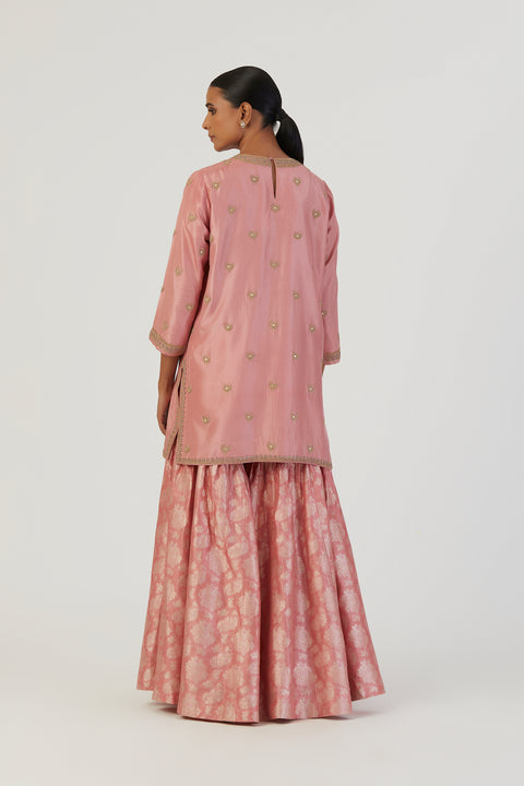 Salma Kurta and Sharara-Pink
