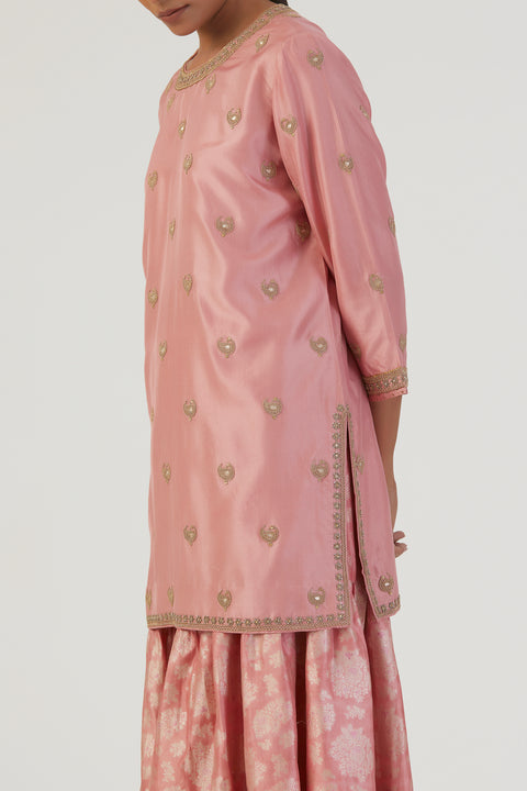 Salma Kurta and Sharara-Pink