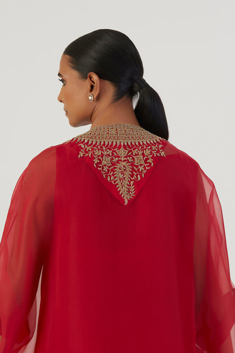 Zoya Kurta and Pant-Red