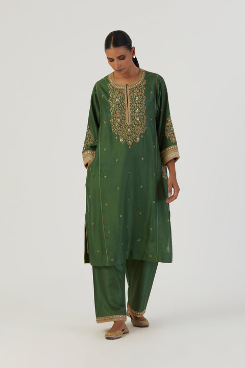 Zia Kurta and Pant-Green