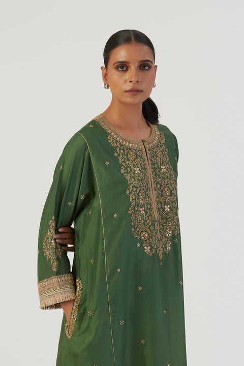 Zia Kurta and Pant-Green