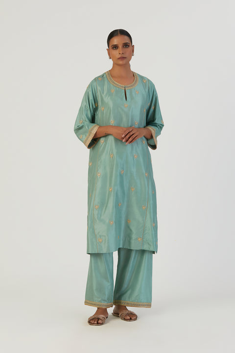 Nila Kurta and Pant-Blue