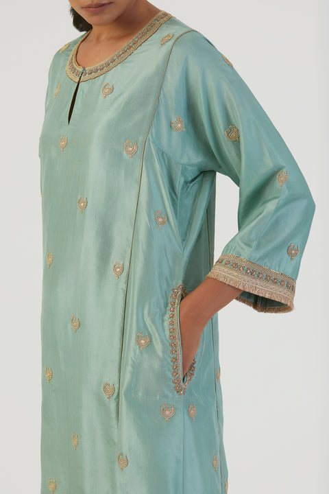 Nila Kurta and Pant-Blue