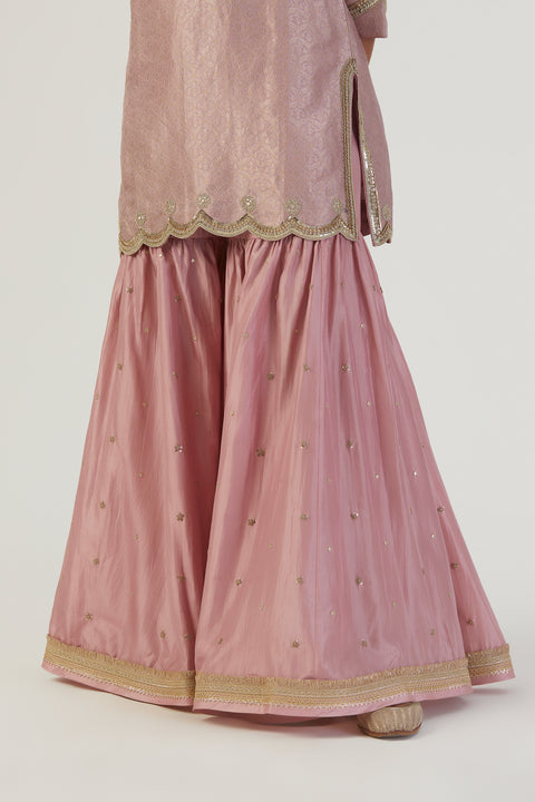 Bani Kurta and Sharara-Mauve