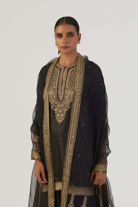 Hoor Dupatta-Black