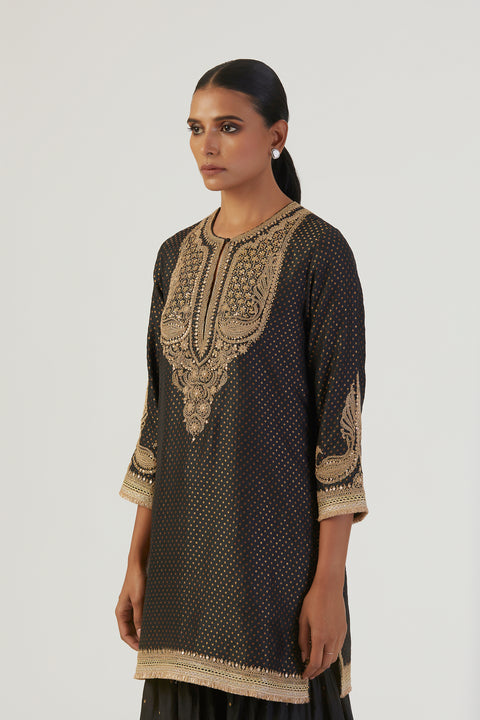 Aza Kurta and Sharara-Black
