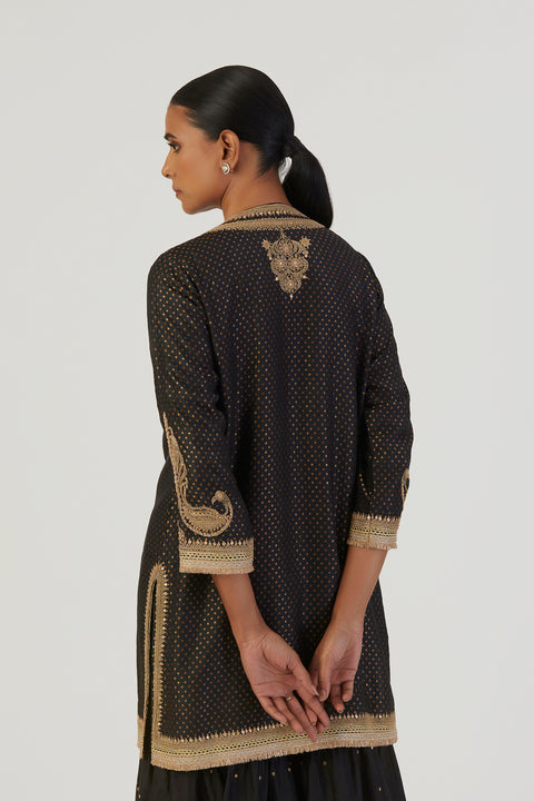 Aza Kurta and Sharara-Black
