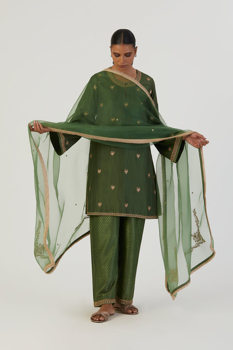 Uri Dupatta-Green