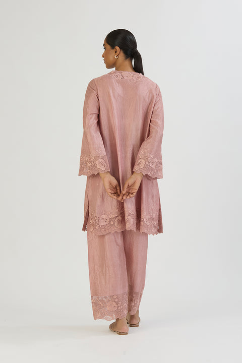 Manya Kurta and Pant - Salmon Pink