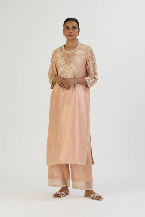 Inaayat Kurta and Pant-Peach