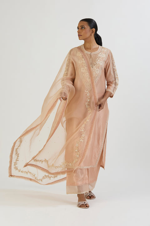 Inaayat Kurta and Pant-Peach