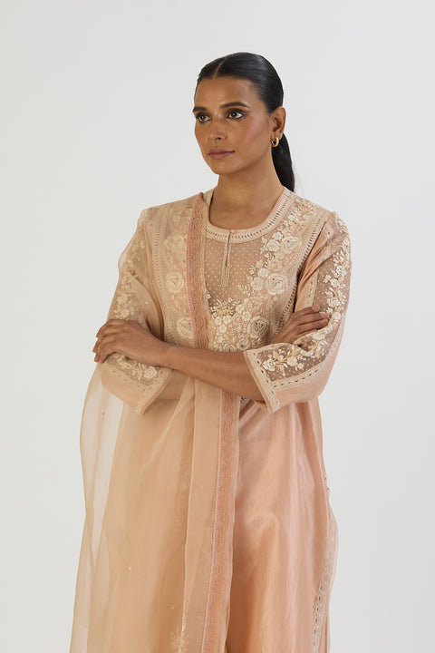 Inaayat Kurta and Pant-Peach